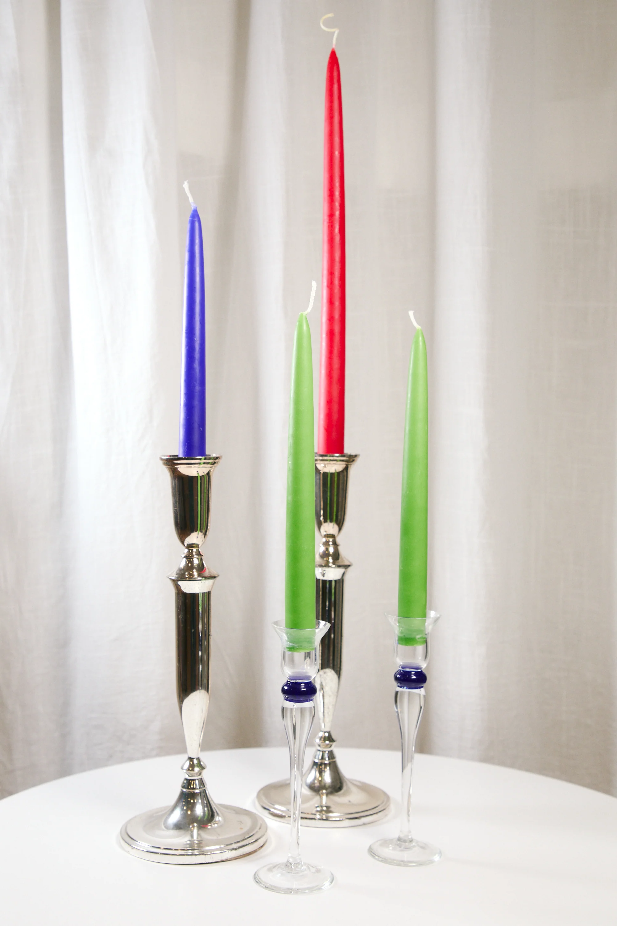 Cornflower Blue Candles - Image 3