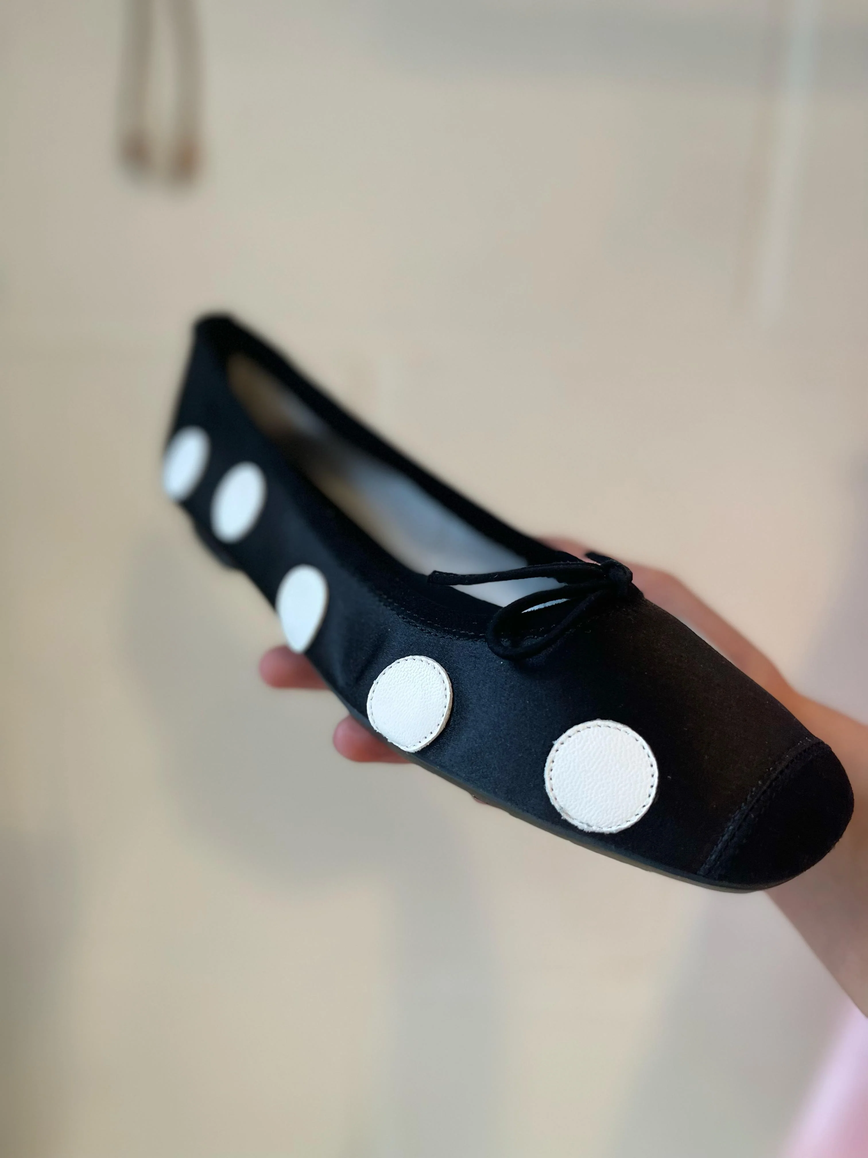 Harmony Ballerinas | Black & White Polka Dot - Image 4