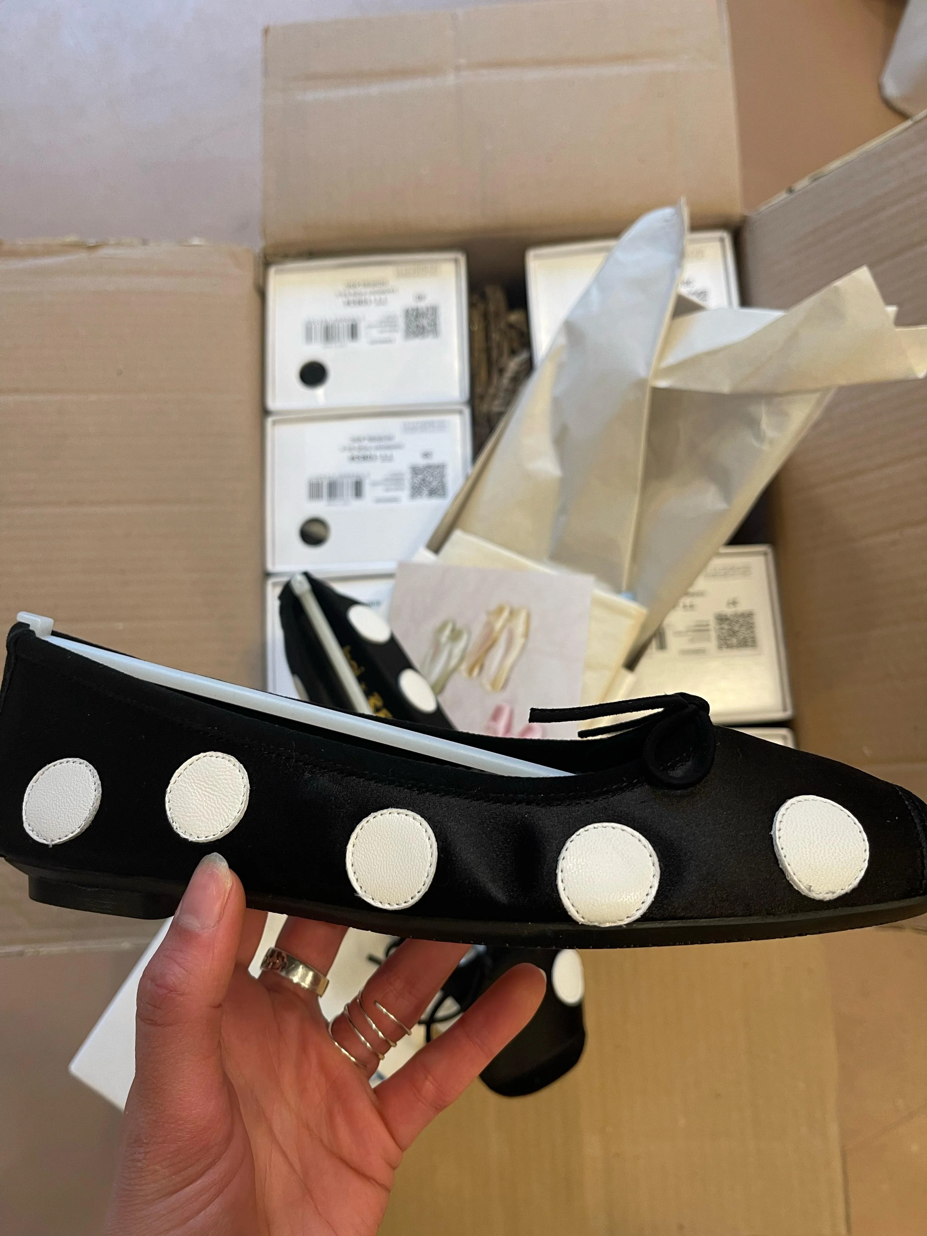 Harmony Ballerinas | Black & White Polka Dot - Image 9