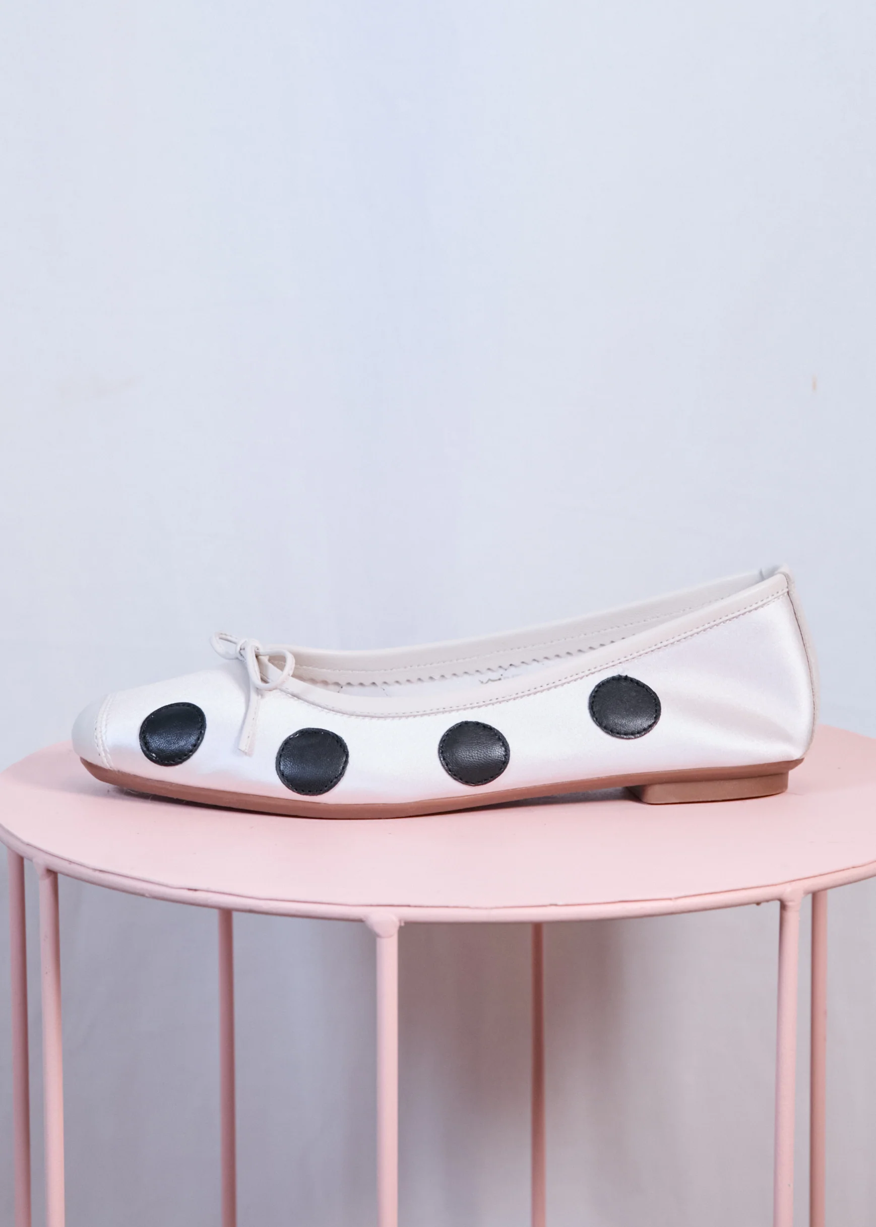 Harmony Ballerinas | White & Black Polka Dot - Image 3