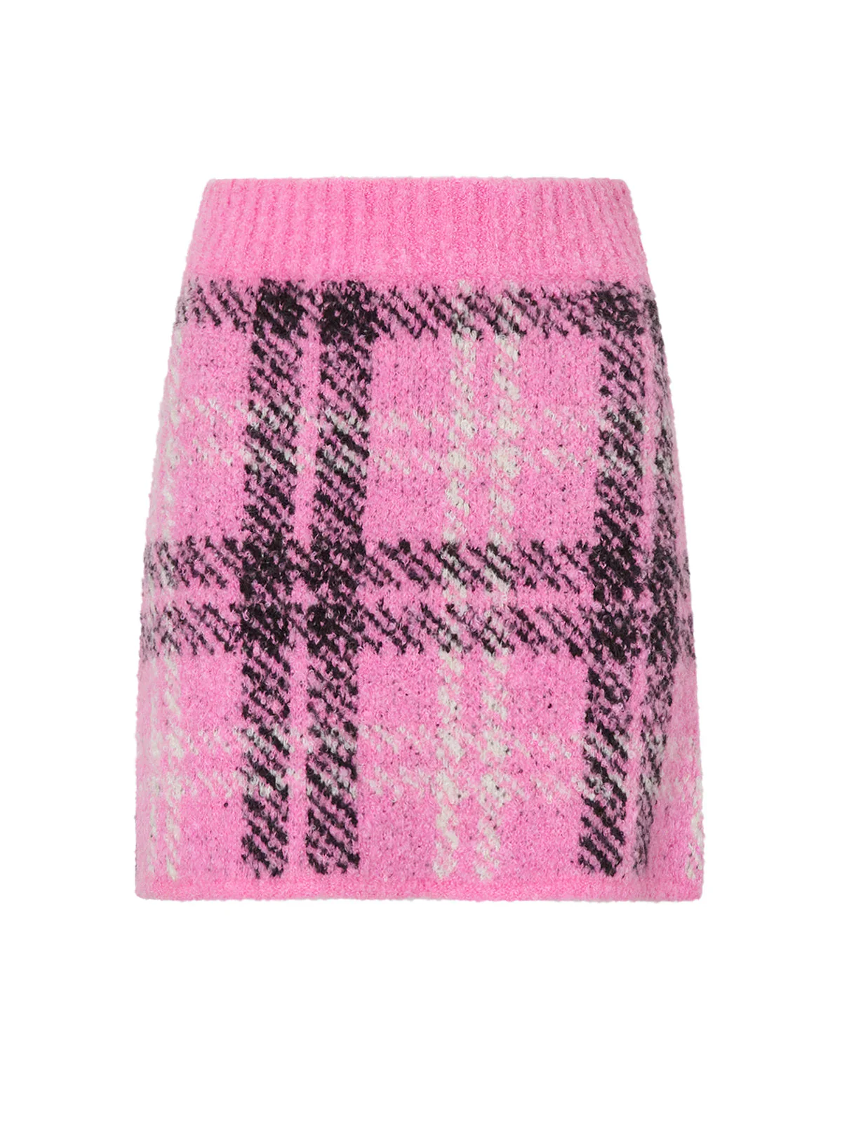 Susan Boucle Knit Mini Skirt | Pink Check - Image 5