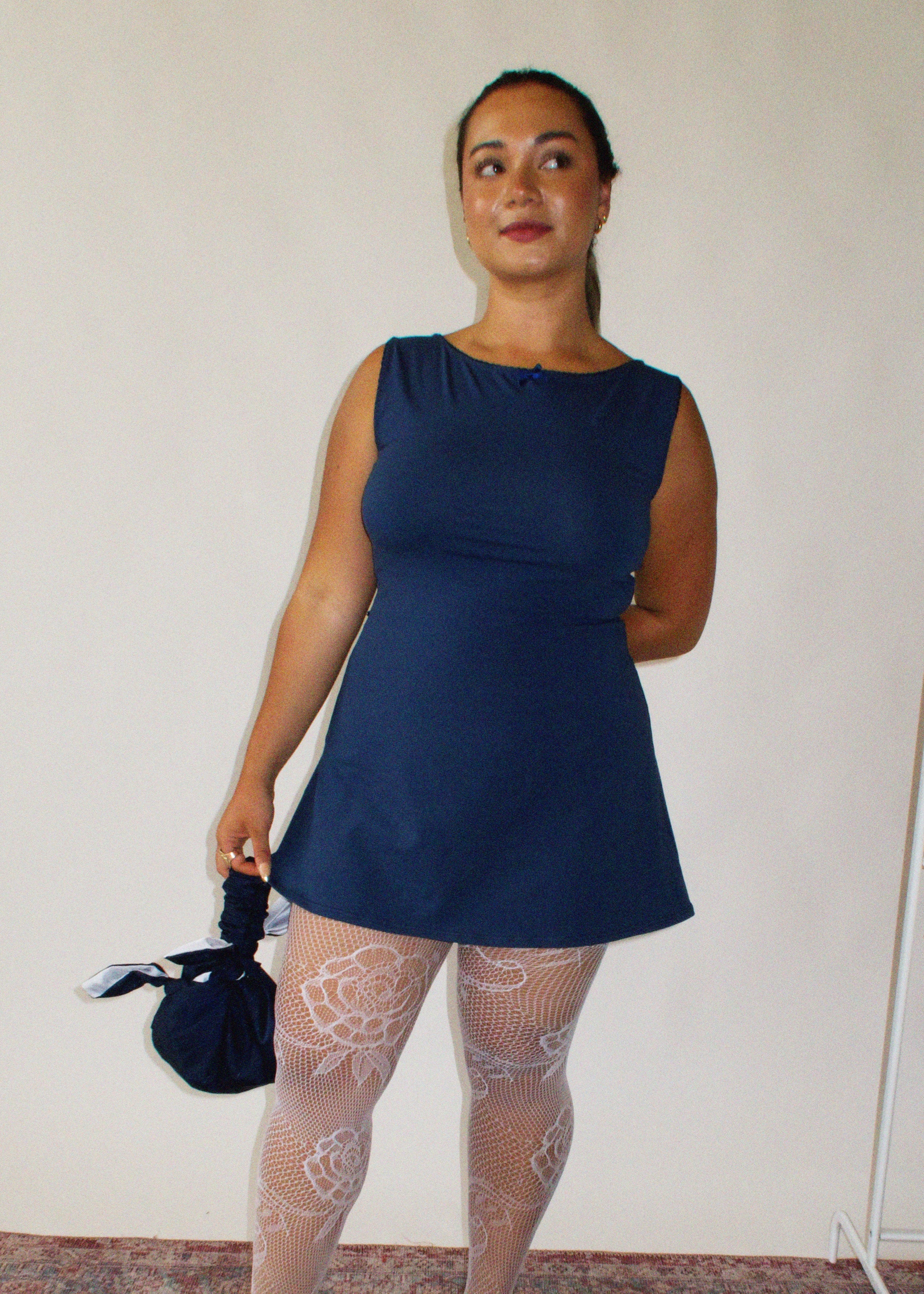 Navy Meredith Mini Dress - Image 5