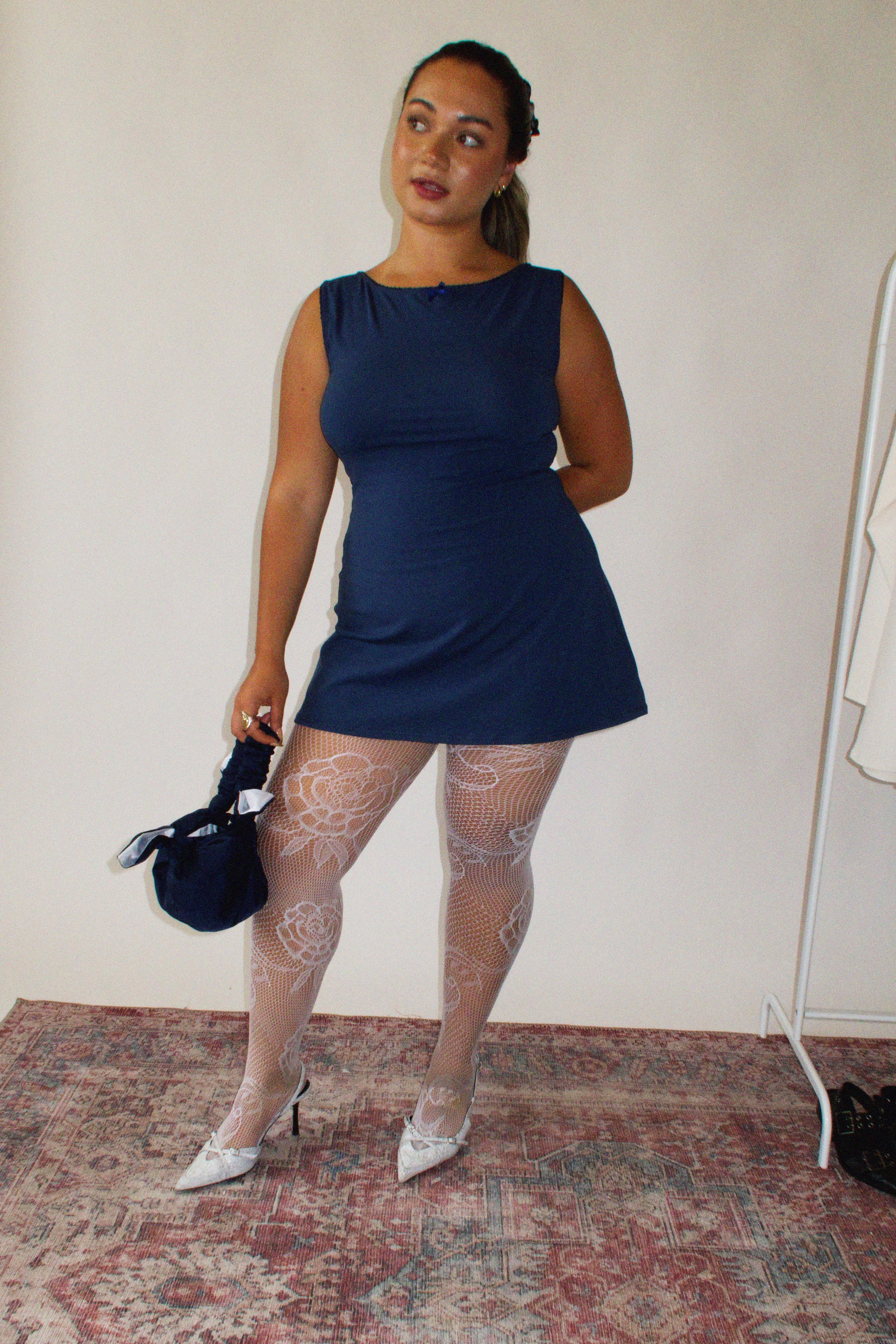 Navy Meredith Mini Dress - Image 6