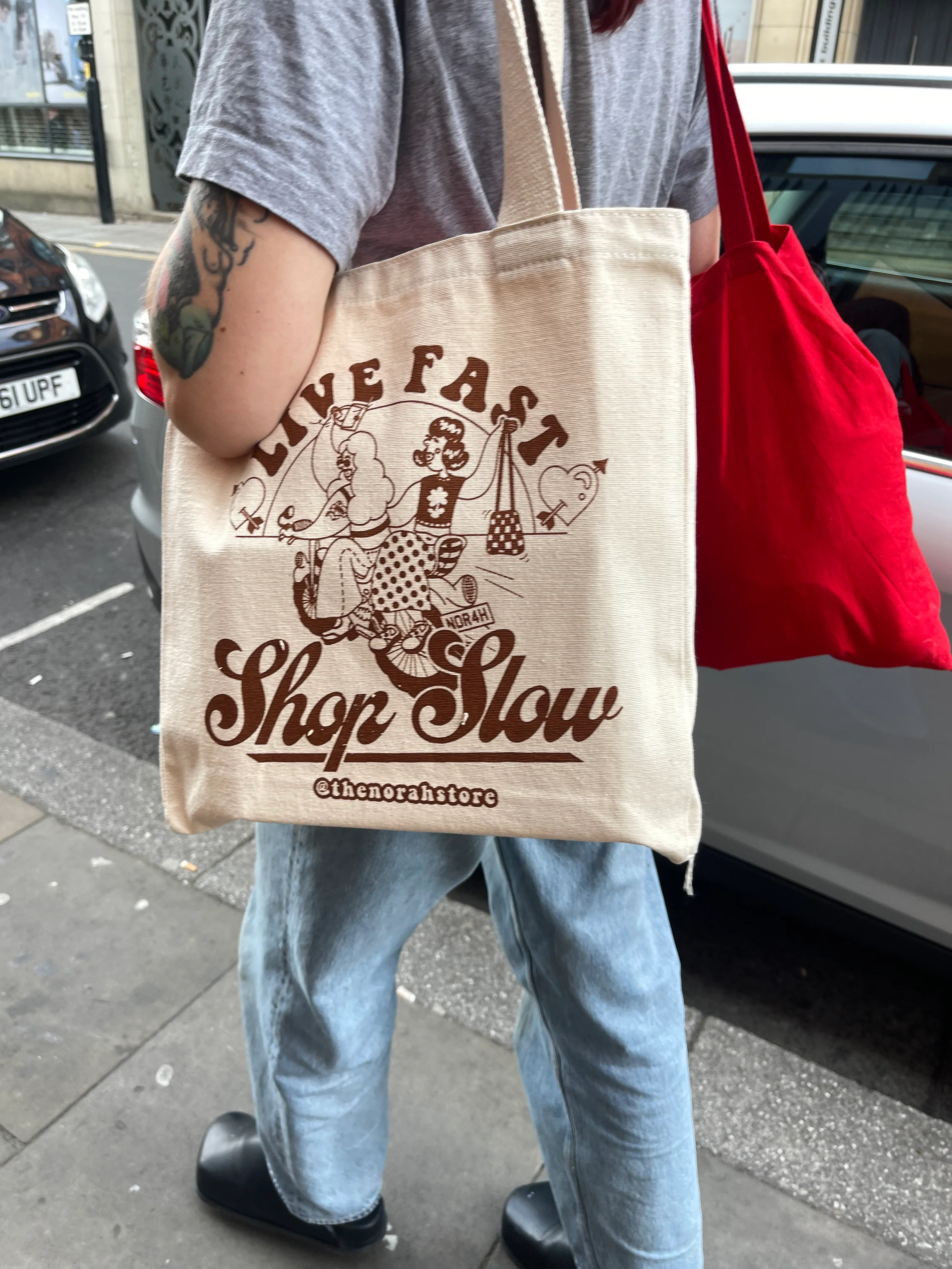 Live Fast Shop Slow Tote - Image 3