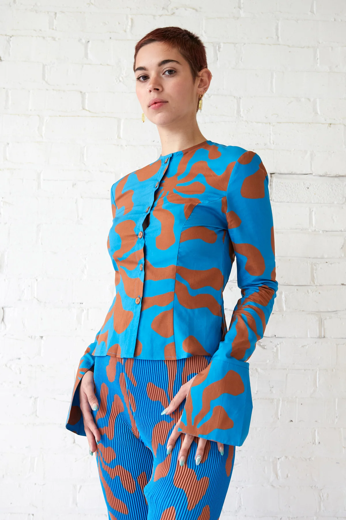 Round Neck Blouse | Hawaii - Image 4