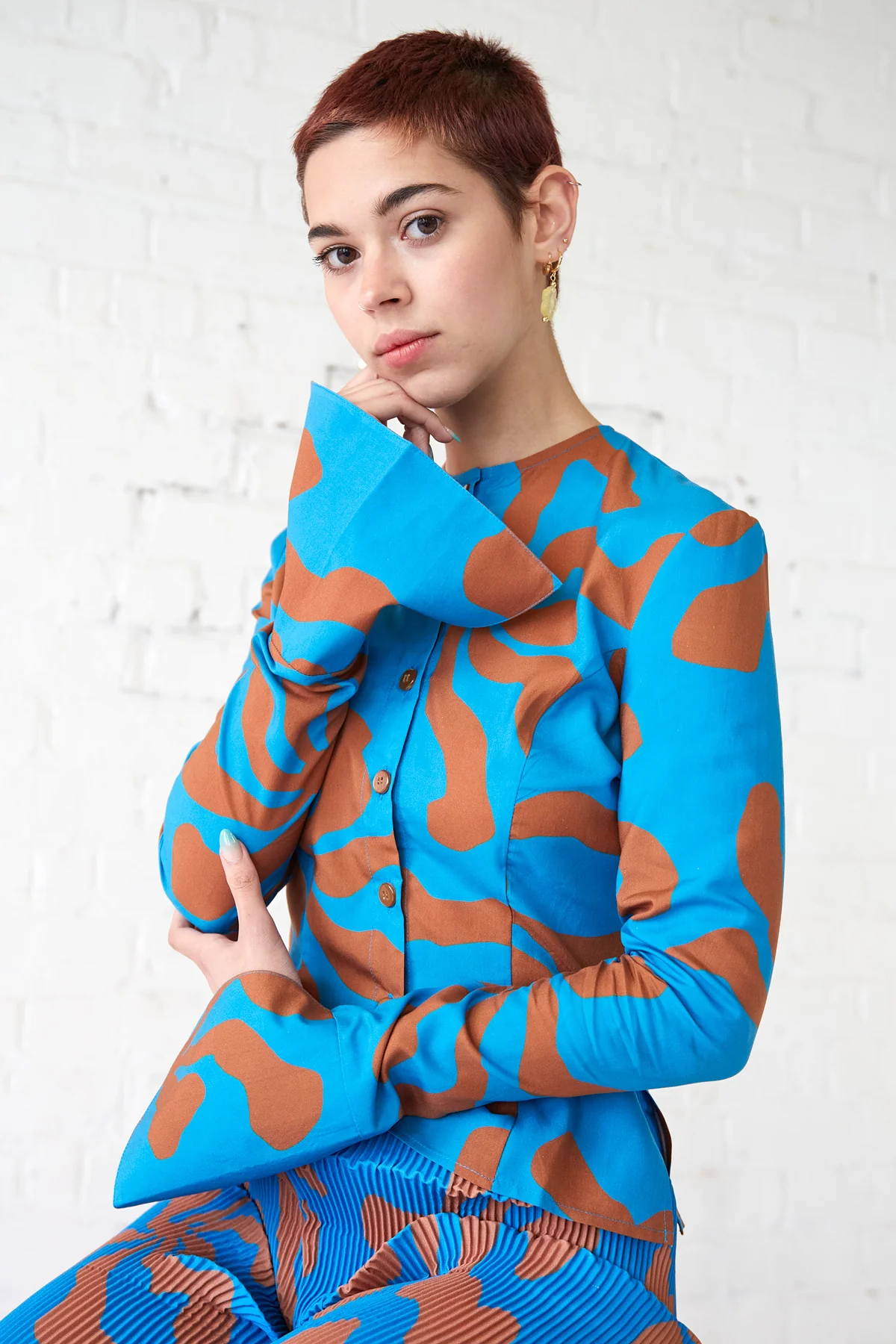 Round Neck Blouse | Hawaii - Image 5