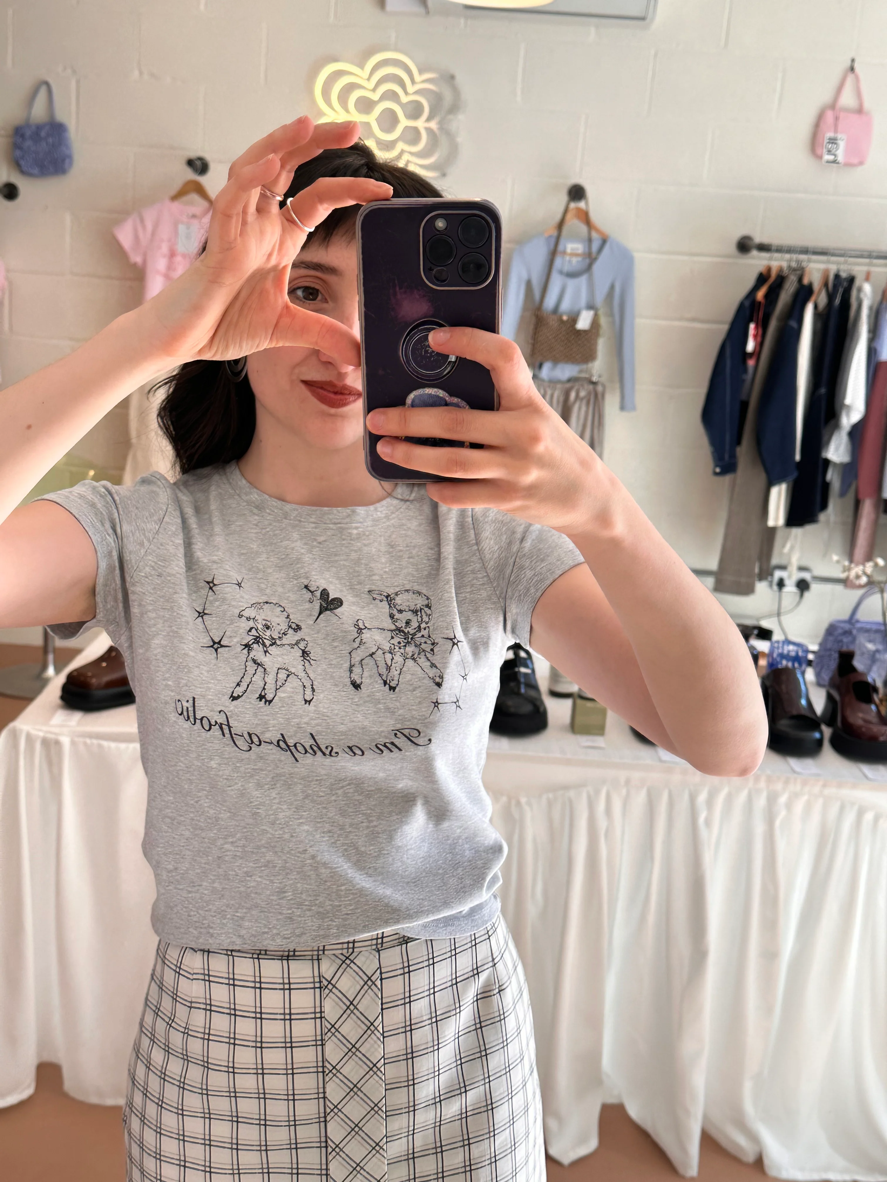Sailor Makoto | I'm a Shop-a-frolic Baby Tee Grey Marle - Image 4