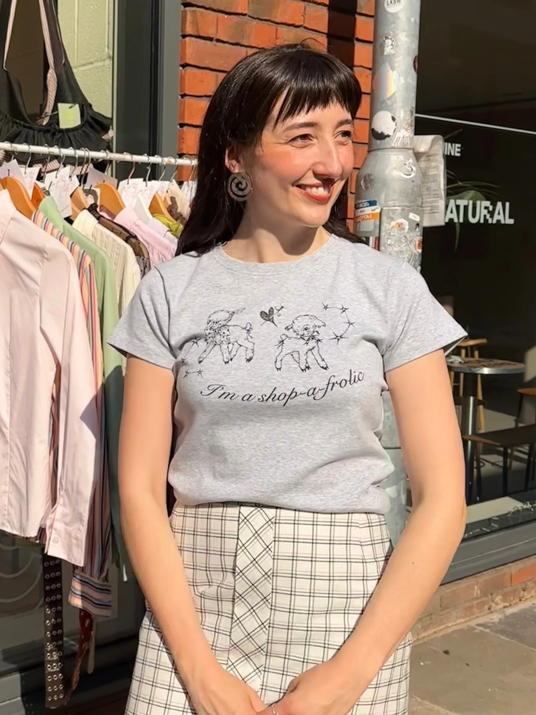 Sailor Makoto | I'm a Shop-a-frolic Baby Tee Grey Marle - Image 5