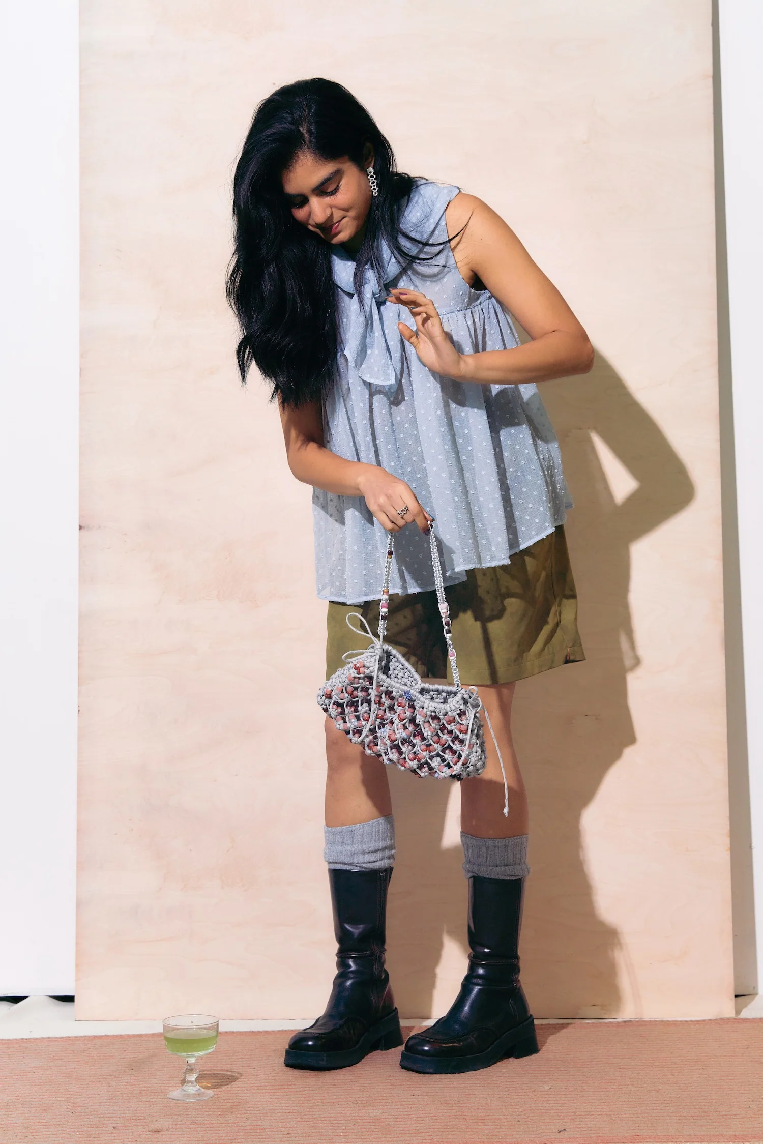 Thrills Top Sheer Baby Blue Spots - Image 6